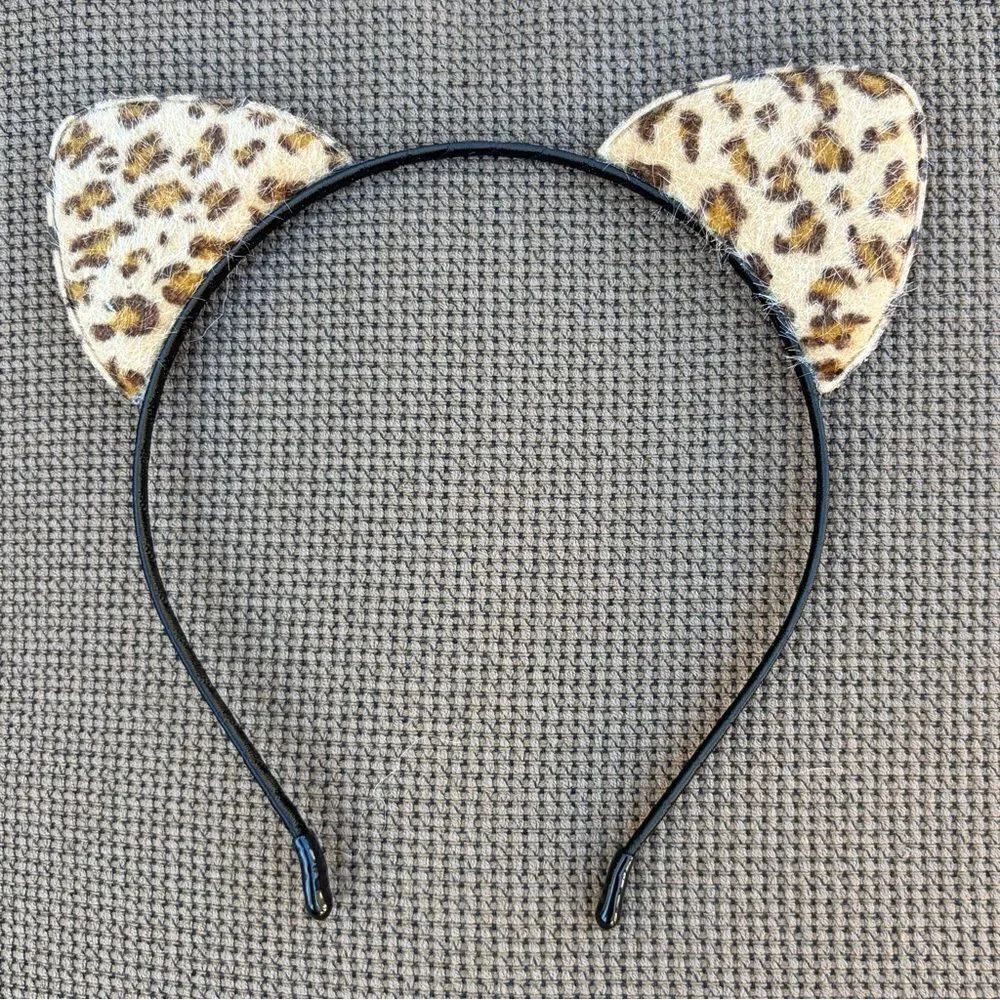 Edoneery Brown Leopard Print Cat Ear Hair Headband Adults/Kids Costume Cosplay